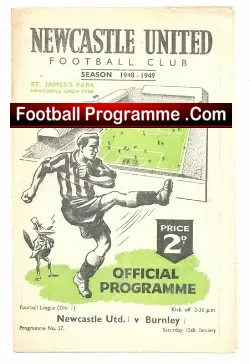 Newcastle United v Burnley 1949