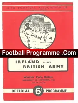 Northern Ireland v Army 1952 – Windsor Park Belfast