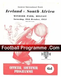 Northern Ireland v South Africa 1953 – Amateur – Belfast