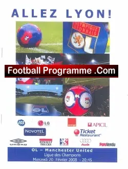 Olympique Lyon v Manchester United 2008 – Pirate Programme