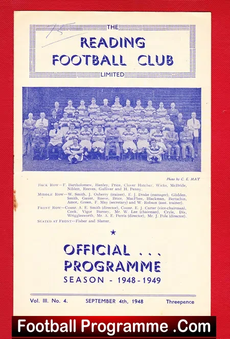 Reading v Bournemouth 1948