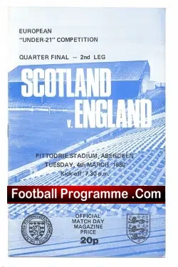 Scotland v England 1980 – at Pittodrie Aberdeen + Strachan