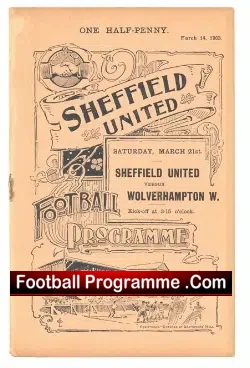 Sheffield United v Roundell 1903 – Antique Football Programme