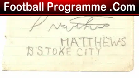 Stoke City Or Bristol City Autograph 1960's ????? - football programme