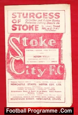Stoke City v Aston Villa 1948