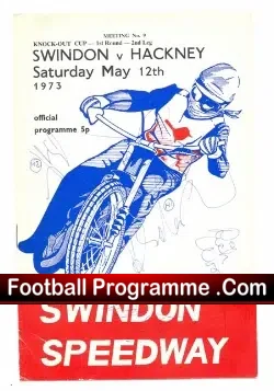 Swindon Speedway v Hackney 1973 – Signed Autographed