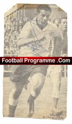 Tottenham Spurs Alan Mullery Autograph early 1960’s + Fulham