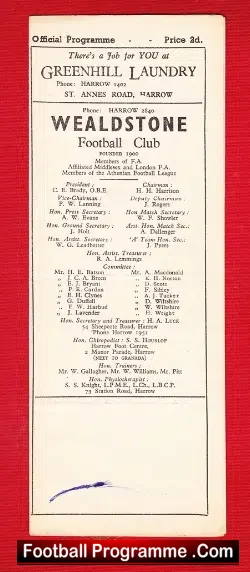 Wealdstone v Redhill 1949 – 1940s
