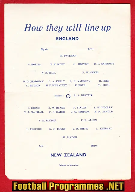 England Rugby v New Zealand 1945 - Pirate Programme 1940s