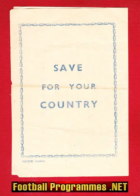 England Rugby v New Zealand 1945 - Pirate Programme 1940s