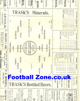 Yeovil Town v Portland 1929 – A Very Early Antique Programme
