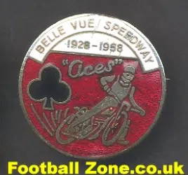 Belle Vue Aces Speedway Badge 1928 - 1958
