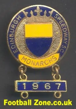 Edinburgh Speedway Badge 1967 + Year Bar