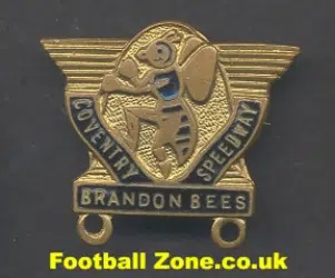Coventry Speedway Badge 1950's - Brandon Bees