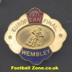 European Final Speedway Badge 1971 Wembley