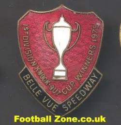 Belle Vue Aces Speedway Badge 1975 Cup Winners