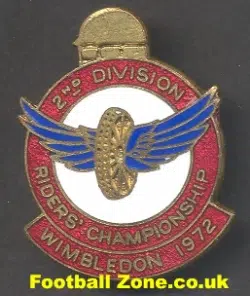 Wimbledon Speedway Badge 1972 Riders Championship