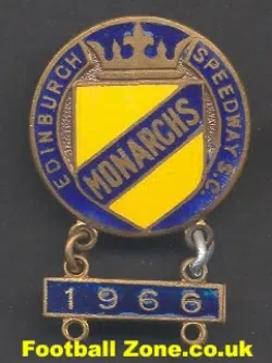 Edinburgh Speedway Badge 1966 + Year Bar