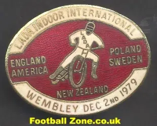Indoor International Speedway Badge 1979 Wembley