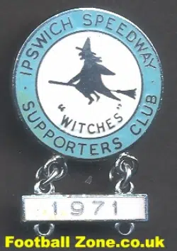 Ipswich Speedway Badge 1971 + Year Bar