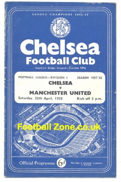 Chelsea v Manchester United 1958 – Munich Air Crash Season