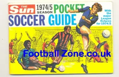The Sun Soccer Pocket Guide Book 1974 – 1975
