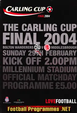 Bolton Wanderers v Middlesbrough 2004 – League Cup Final