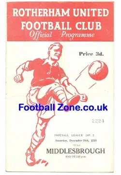 Rotherham United v Middlesbrough 1959