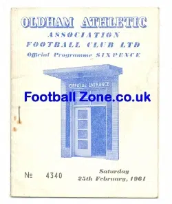Oldham Athletic v Stockport 1961