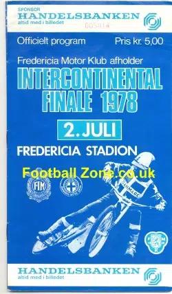 Overseas Speedway Programme 1978 - Intercontinental Final