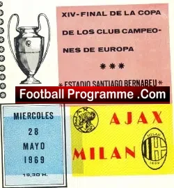 Ajax v Milan 1969 - UEFA Cup Final - football programme