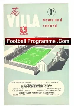 Aston Villa v Manchester City 1956 + Sheff United