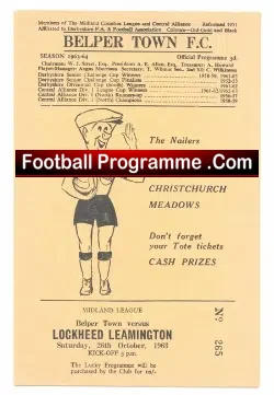 Belper Town v Lockheed Leamington 1963