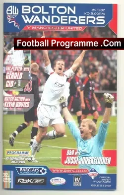 Bolton Wanderers v Manchester United 2008