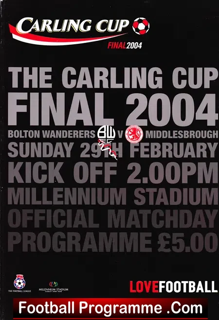 Bolton Wanderers v Middlesbrough 2004 – League Cup Final