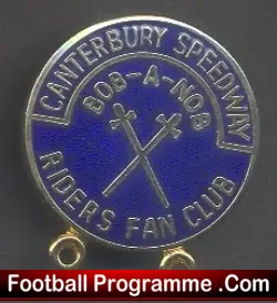 Canterbury Speedway Badge - Bob A Nob - sports memorabilia
