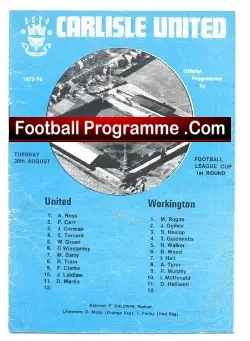 Carlisle United v Workington 1973 – League Cup