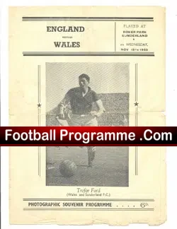 England v Wales 1950 – at Roker Park Sunderland