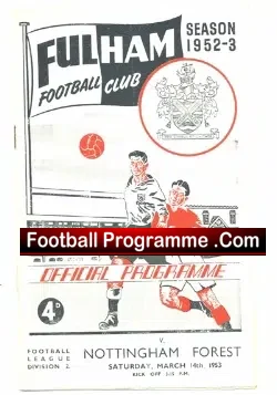 Fulham v Nottingham Forest 1953