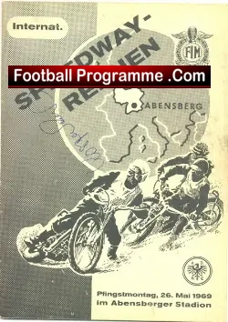 Germany Speedway Programme 1969 – Rennen + Signed