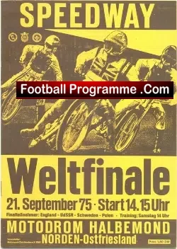 Germany Speedway Programme 1975