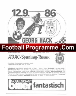 Germany Speedway Programme 1986 – Abschiedsrennen X 3