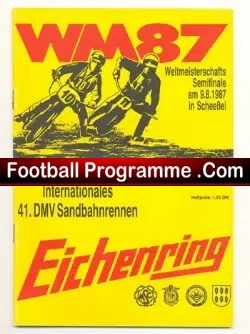 Germany Speedway Programme 1987 – Sandbahnrennen