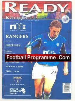 Glasgow Rangers v Hibernian Hibs 1999