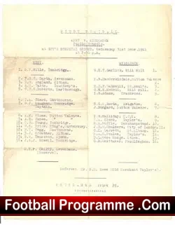 Kent Rugby v Middlesex 1941 – School Boys Rugbyat Guy’s Hospital