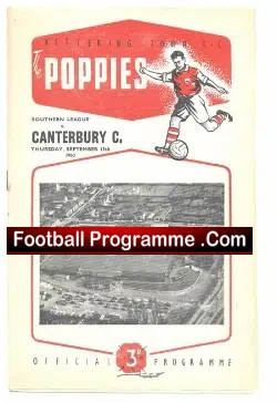 Kettering Town v Canterbury City 1960 - football programme