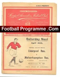 Liverpool v Bolton Wanderers 1938 – Rare Programme