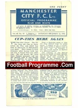Manchester City v Burnley 1945