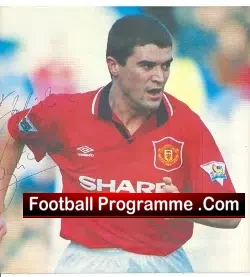 Manchester United Roy Keane Autograph Magazine Poster - football programme