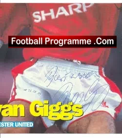 Manchester United Ryan Giggs Signed Poster Picture - football memorabilia